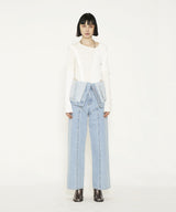 COVERALLS WIDE DENIM PANTS