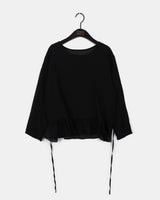 Hash see-through frill layered blouse
