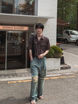 ロダンリンクルツーポケット半袖シャツ