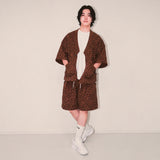 flower robe cardigan_brown