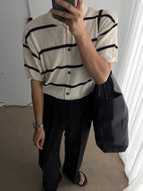 ASCLO Border Summer Short Sleeve Cardigan (5color)