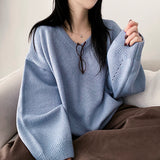 Ind boxy punching balloon V-knit