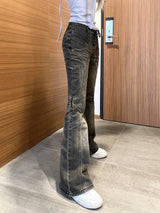 1198. Y2Kアイレットロウウォッシングデニムパンツ