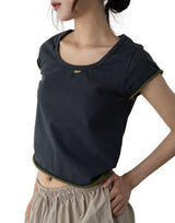 Washed Vintage Damage Short Sleeve T-Shirt