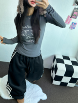 FLEECE❤TRACK BIG POCKET LONG WIDE BALLOON PANTS 🖤🩶💛4COLOR