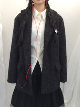 Hairy cream jacket