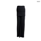 (2color) Fold-Over Waist Slim Pants