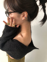 パステルドゥードゥルピアス（ネイビー）-土星