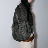 Rose Jacquard Eyelet Bag [Khaki]