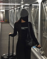 "ONLY" レタリングUネックショートスリーブTシャツ