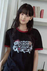 26SS★ スタンプクラブリンガー半袖Tシャツ