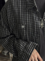 [ASCLO MADE] Tencel Indigo Washed Check Shirt