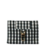 Gingham Mini Pouch - Black