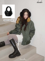 Rabbit fur earmuffs