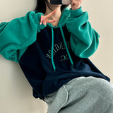 Males fleece raglan colored hoodie