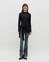 Layered Wrap Tie _ BLACK