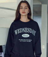 シグネチャー セミクロップ スウェットシャツ_NAVY