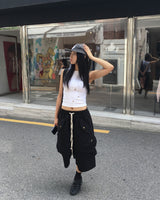 ワイドビッグコットンバミューダパンツ