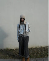 flower hood zip-up