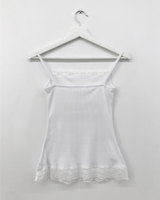 Drop ribbed lace sleeveless top (7color) 