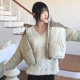 chope snowflake wool loose-fit boat neck boukle knitwear