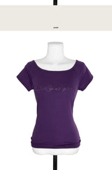 yours ❤ letter one shoulder top