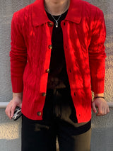 Bay Collar Knit Cardigan
