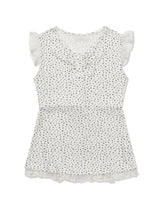 フラワー レース スリーブレス(WHITE)