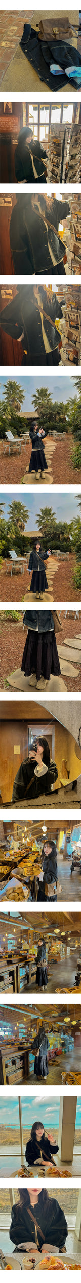 Rabbit round denim jacket