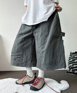 RIVET CARPENTER STRAP NYLON BERMUDA 🩶🤍🖤3COLOR