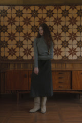 Log turtle neck top_gray