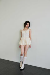 CUDDLY BALLOON SKIRT PANTS / BEIGE