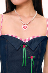 ラブダブ ボリューム ミニドレス (Navy)