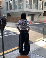 Track denim pants