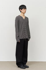Button-fly Curved Pants