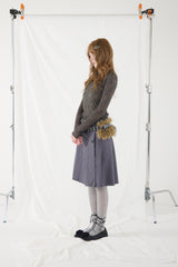 cut out wrap pleated skirt