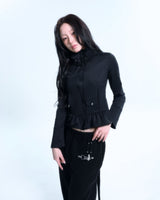 ラッフル2WAYジップアップ - Black
