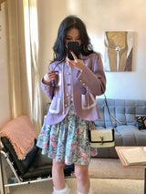 サンタ バーバラ バイオレット フローラル スカート