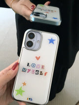Love Myself Epoxy Silver Case