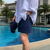Liu Washing Cotton Banding Shorts