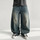 Peter Knee-Slit Detail Denim Wide Pants (3 colors)
