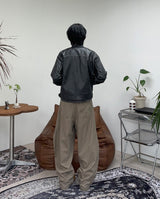 クビウェーブカーブコットンパンツ