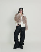 Angel Hairri Fur ボレロ ショートジャケット (Semi Cropped Jacket)