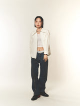 ビッグカラー2ウェイジッパーシャツ (FOR WOMEN)