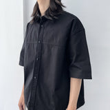 ブラック ライン ストラクチャー シャツ