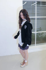 Academy Hood Cardigan (Black)