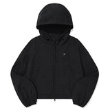 KIRSH PLAIN INCISION WOVEN WINDBREAKER - BLACK 
