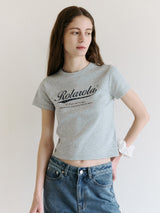 VINTAGE CRACK LOGO T-SHIRT GRAY
