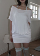 OFF SHOULDER HALF TOP OPS (3color)