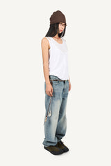 Puff layered sleeveless